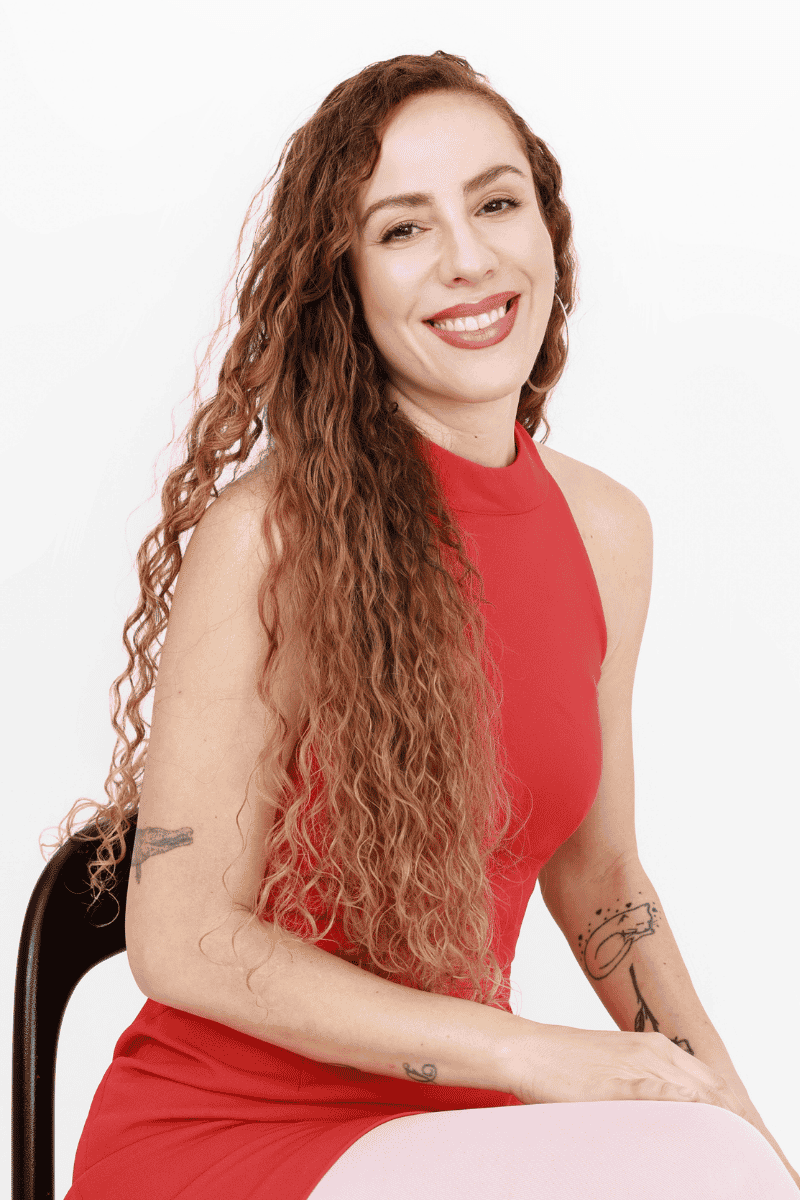 Cecilia Hurtado, smiling, relaxed